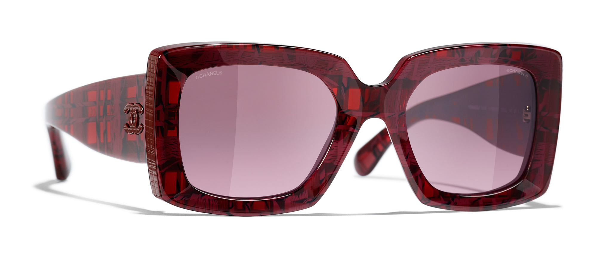 CHANEL 5435 Rectangle Acetate Sunglasses | Fashion Eyewear