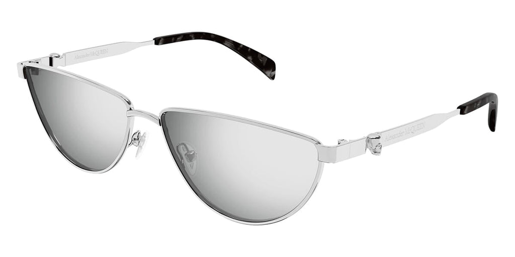 Alexander McQueen AM0456S #colour_silver/grey with silver mirror