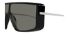Alexander McQueen AM0524S #colour_shiny black and silver/grey with light mirror