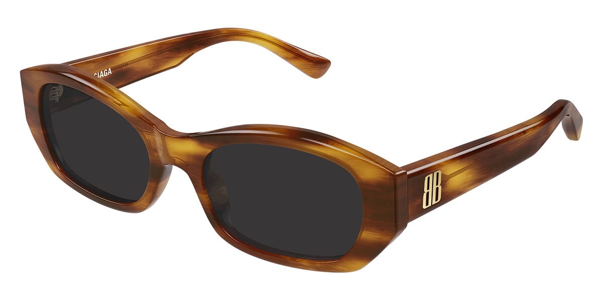 Balenciaga Tortoiseshell Round Sunglasses with Brown Lenses Balenciaga Tortoiseshell Slim Oval Sunglasses - Brown Lenses main image 3