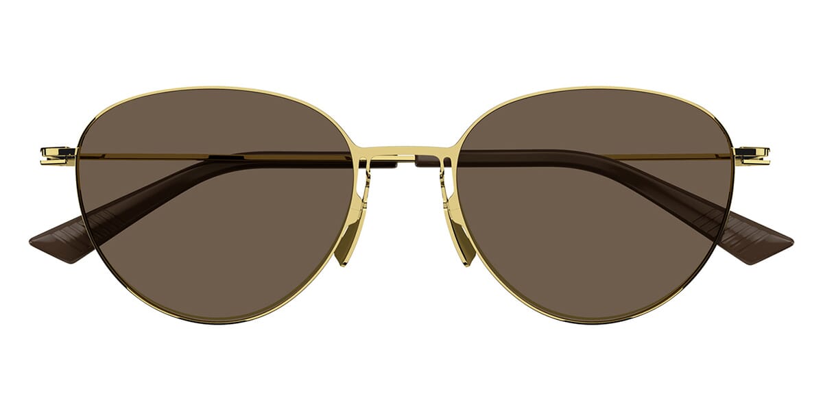 Bottega Veneta BV1268S 002 Aviator Sunglasses - Gold / Brown Bottega Veneta Bottega Veneta BV1012S 003 Sunglasses Gold  main image 3