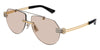 Bottega Veneta BV1342S #colour_shiny silver and gold/brown with light mirror