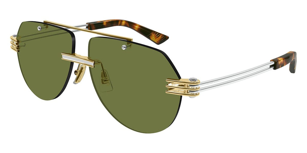 Bottega Veneta BV1342S #colour_shiny gold and silver/green with light mirror