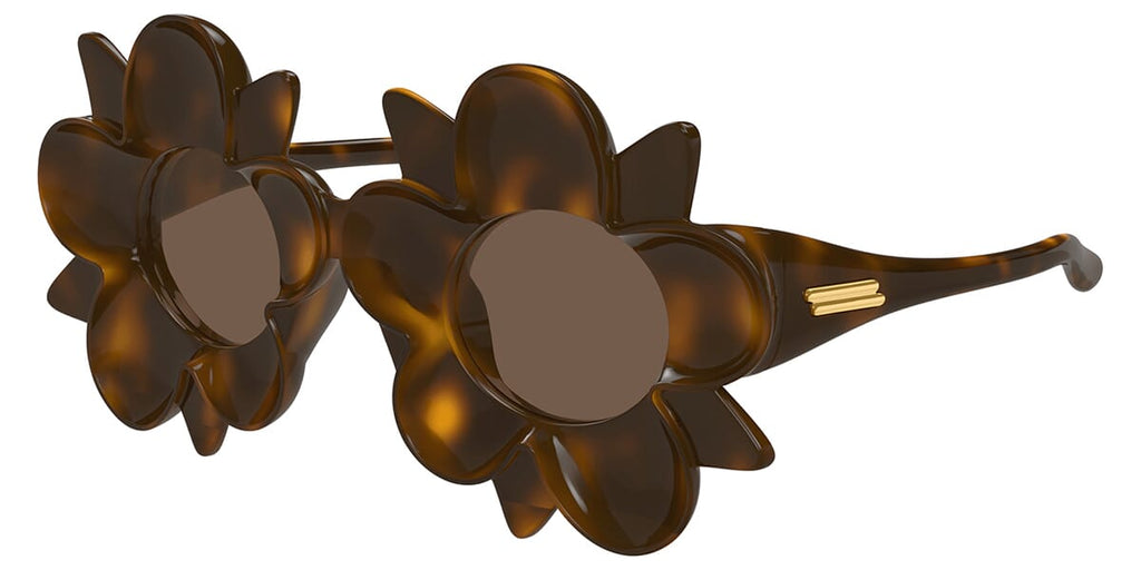 Bottega Veneta BV1399S #colour_shiny dark havana/brown with light mirror