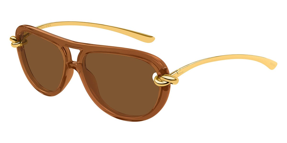 Bottega Veneta BV1418S Aviator Sunglasses | Fashion Eyewear US