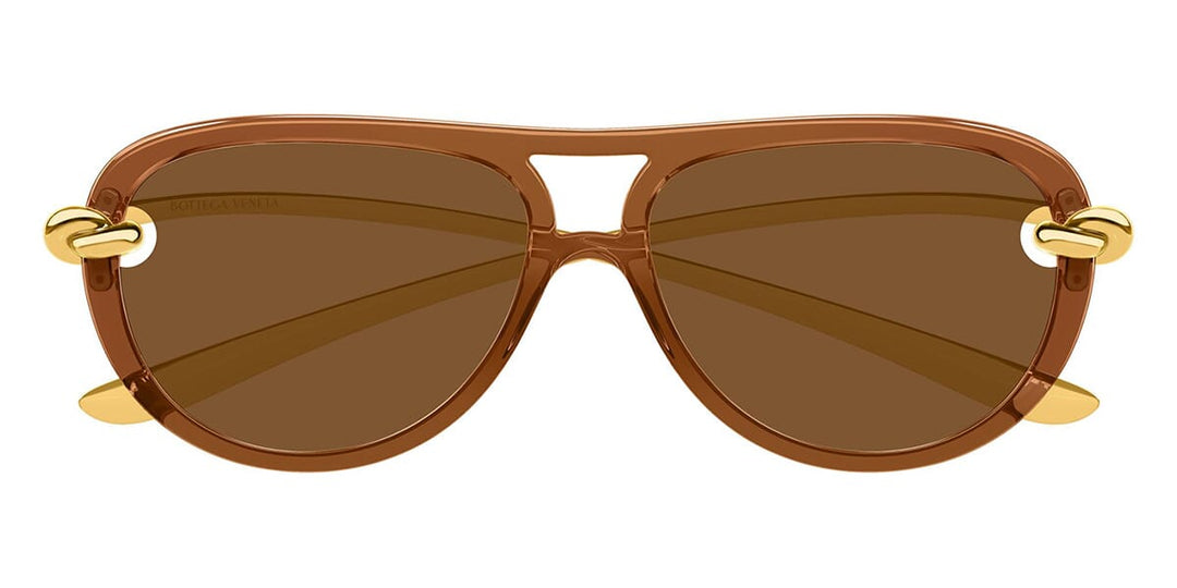 Bottega Veneta BV1418S Aviator Sunglasses | Fashion Eyewear US