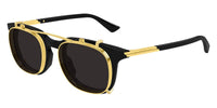 Bottega Veneta BV1429S #colour_shiny black and gold/brown flip-up clip-on