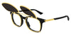 Bottega Veneta BV1429S #colour_shiny black and gold/brown flip-up clip-on
