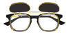Bottega Veneta BV1429S #colour_shiny black and gold/brown flip-up clip-on