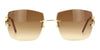 Cartier CT0009RS #colour_shiny gold/brown gradient with light mirror