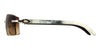 Cartier CT0019RS #colour_shiny silver and white genuine buffalo horn/brown gradient with light mirror