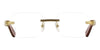 Cartier CT0423O #colour_shiny gold and real wood