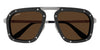 Cartier CT0573S #colour_matte grey on shiny ruthenium/brown polarised