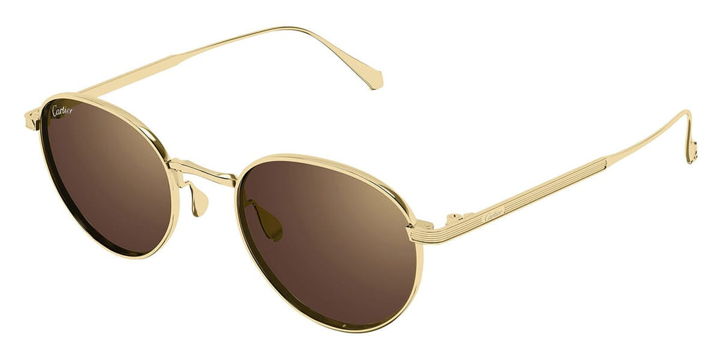 Cartier CT0626S #colour_gold/brown with gold flash mirror