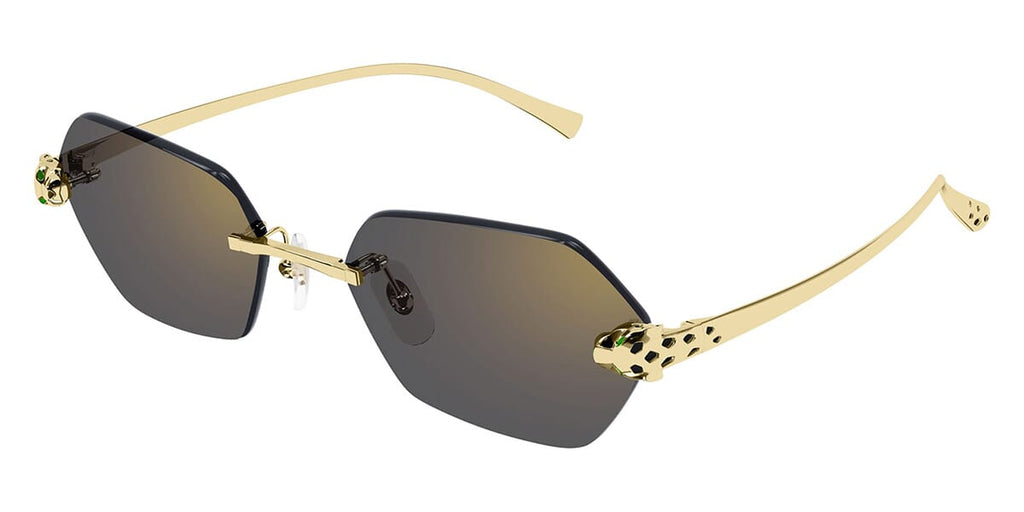 Cartier CT0636S #colour_gold/grey with gold flash mirror