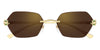 Cartier CT0636S #colour_gold/brown with gold flash mirror