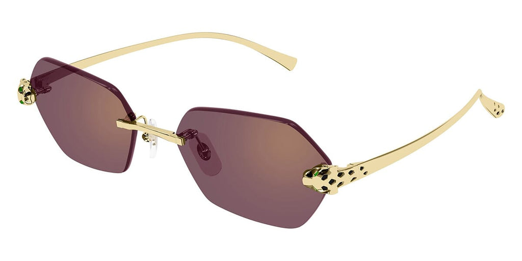 Cartier CT0636S #colour_gold/violet with gold flash mirror