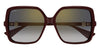 Cartier CT0641S #colour_burgundy/grey gradient with gold flash mirror