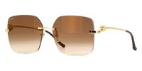 Cartier Panthere CT0359S #colour_shiny gold/brown gradient with bronze mirror