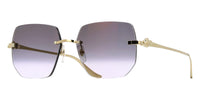 Cartier Panthere CT0549S #colour_shiny gold/grey to clear gradient with bronze mirror