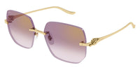 Cartier Panthere CT0549S #colour_shiny gold/violet with gold mirror