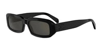 CELINE Triomphe CL40335I#colour_black-with-a-tone-on-tone-lacquered-black-logo-grey