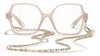 Chanel 3492 #colour_transparent beige pink frame.clear blue light filter