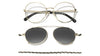 Chanel 4291 #colour_pale gold frame./gradient grey polarised (clip on) with clear blue-violet light filter lenses.