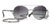 Chanel 4291 #colour_ruthenium frame./gradient grey (clip on) with clear blue-violet light filter lenses.