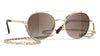 Chanel 4291 #colour_pale gold frame./gradient brown polarised (clip on) with clear blue-violet light filter lenses.