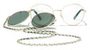 Chanel 4291 #colour_pale gold frame./solid green (clip on) with clear blue-violet light filter lenses.