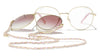 Chanel 4291 #colour_pale gold frame./gradient fuchsia (clip on) with clear blue-violet light filter lenses.