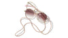 Chanel 4291 #colour_pale gold frame./gradient fuchsia (clip on) with clear blue-violet light filter lenses.