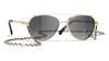 Chanel 4292 #colour_pale gold frame./gradient grey polarised (clip on) with clear blue-violet light filter lenses.