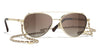 Chanel 4292 #colour_pale gold frame./gradient brown polarised (clip on) with clear blue-violet light filter lenses.