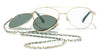 Chanel 4292 #colour_pale gold frame./solid green (clip on) with clear blue-violet light filter lenses.
