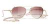Chanel 4292 #colour_pale gold frame./gradient fuchsia (clip on) with clear blue-violet light filter lenses.