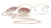 Chanel 4292 #colour_pale gold frame./gradient fuchsia (clip on) with clear blue-violet light filter lenses.