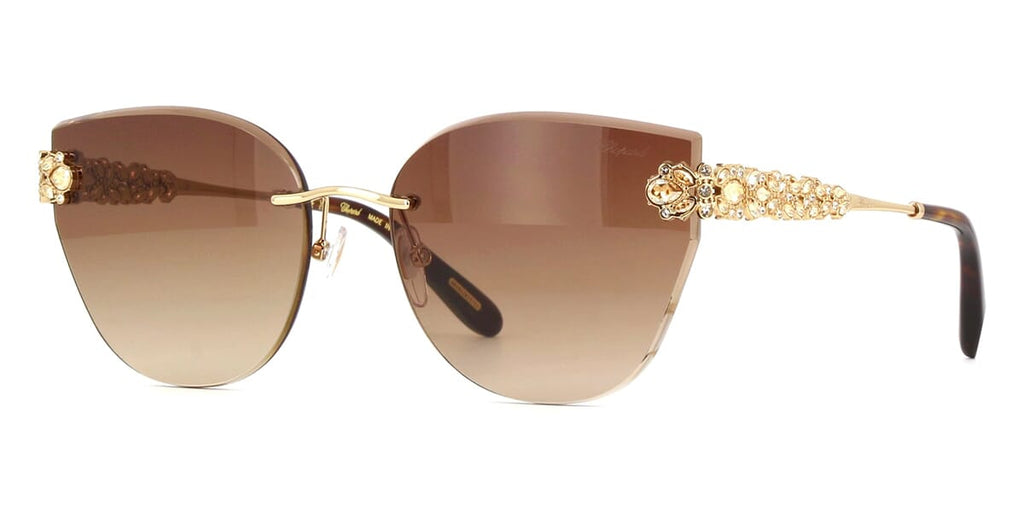 Chopard SCHL05S #colour_shiny rose gold with studs/brown gradient with light mirror
