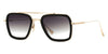 Dita Flight 7806 #colour_matte black  and 14k gold/grey to clear gradient