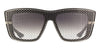 Dita Skaeri DTS428 #colour_shiny black and brushed silver/dark grey to clear gradient with detachable brushed silver mesh