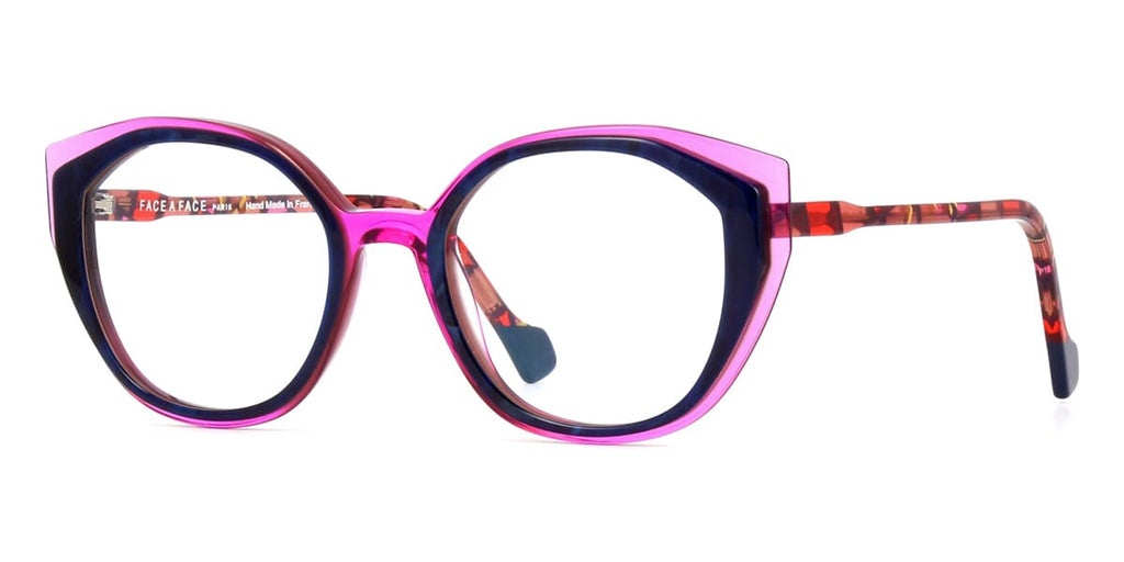 Face A Face FF Quartz 2 #colour_pink crystal with blue crystal and havana