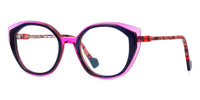 Face A Face FF Quartz 2 #colour_pink crystal with blue crystal and havana