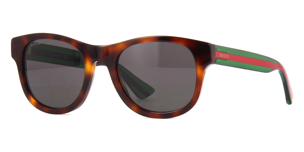Gucci GG0003S #colour_havana with green and red stripe/brown with mirror