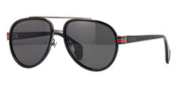 Gucci GG0447S #colour_black and dark ruthenium/grey polarised