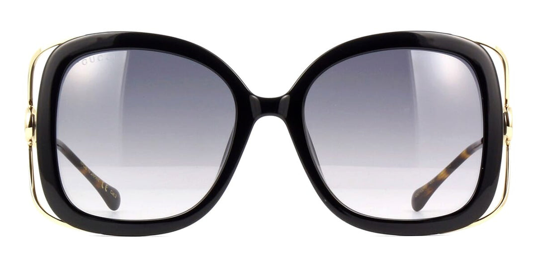 Gucci GG1021S 002 Square Sunglasses - Black with Gold/Grey Gradient Gucci GG1021S 002 Sunglasses - US main image 4