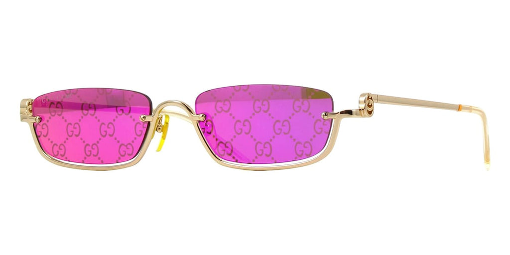 Gucci GG1278S #colour_shiny gold/brown with violet logo mirror