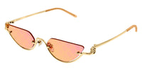 Gucci GG1603S #colour_shiny gold/yellow with pink logo mirror
