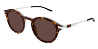 Gucci GG1890S #colour_shiny dark havana and silver/brown with light mirror