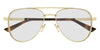 Gucci GG1962S #colour_shiny gold/clear lens with blue florescence in daylight